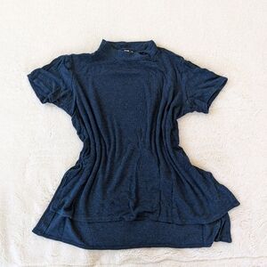 🌷3/$15🌷 Bordeaux navy blue high collar knit tee size XS